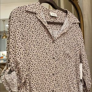 Button down cheetah midi dress
